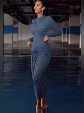 Zara ZW Collection Asymmetrical Dress Knot wrap Detail | Elegant Blogger Fav | S